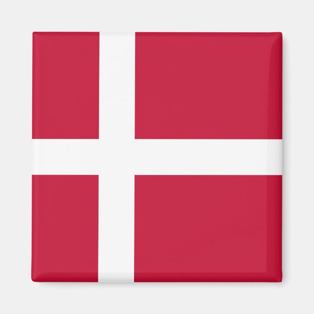 Dänische Flagge Magnet (Vorne)
