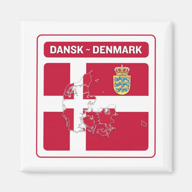 dänische Flagge Magnet (Vorne)