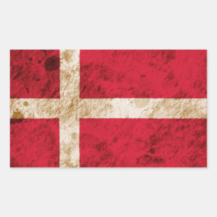 Dänische Flagge Rechteckiger Aufkleber