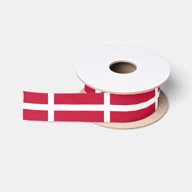 Dänische Flagge Satinband (Spule)