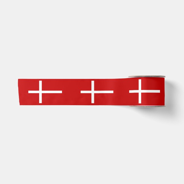 Dänische Flagge Satinband (Vorderseite)