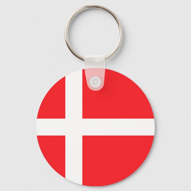 Dänische Flagge Schlüsselanhänger (Vorderseite)