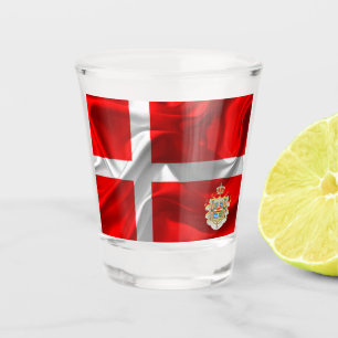 Dänische Flagge Schnapsglas