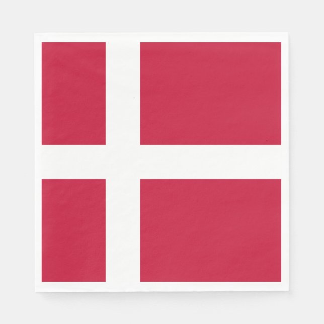 Dänische Flagge Serviette (Vorderseite)
