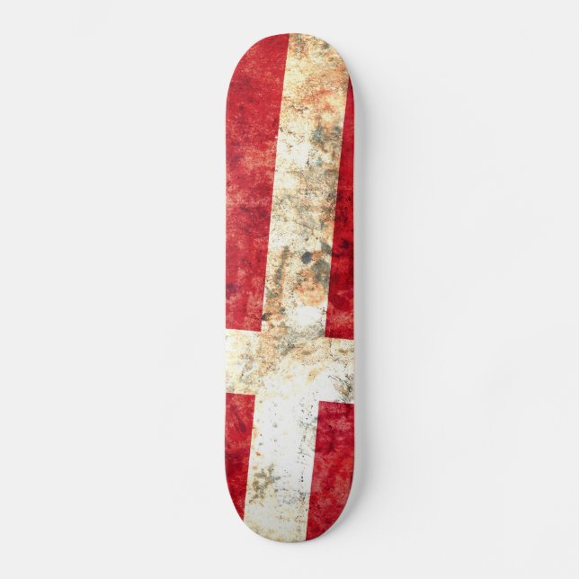 Dänische Flagge Skateboard (Vorderseite)