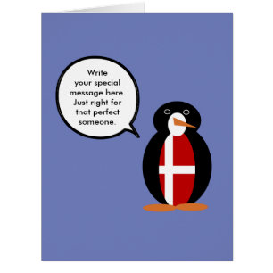 Dänische Flagge Sprechende Ms Penguin Personalisie