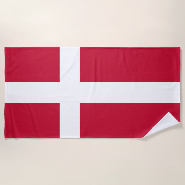 Dänische Flagge Strandtuch (Vorderseite)