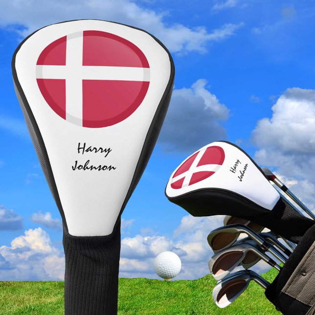Dänische Flagge und Mit Monogramm Golf Clubs Cover Golf Headcover (Von Creator hochgeladen)