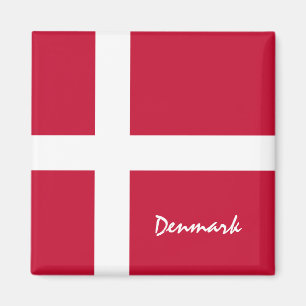 Dänische Flagge - Urlaub, Reise/Sport Magnet