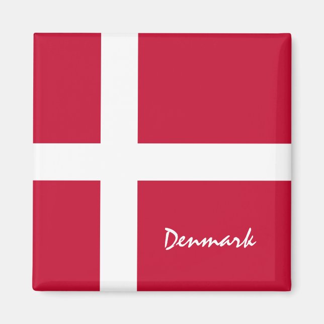 Dänische Flagge - Urlaub, Reise/Sport Magnet (Vorne)