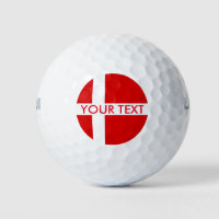 Dänische Flagge Zollgolfball-Set für Dänemark