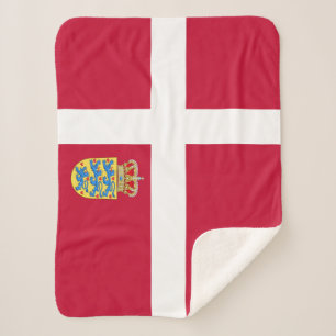 Dänische Flaggenblanket, patriotisch, Dänemark Sherpadecke
