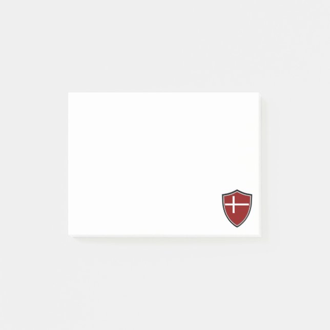 Dänische Flaggennotizen Post-it Klebezettel (Vorderseite)