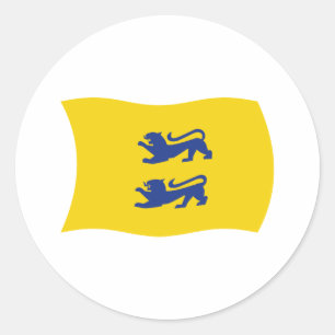 Dänische Minderheit in Südschleswig Flaggenaufkleb Runder Aufkleber