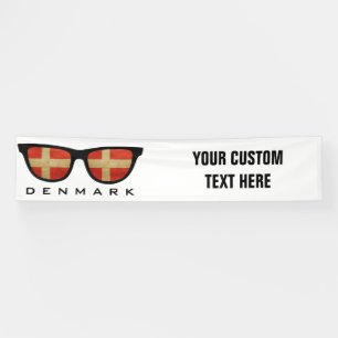 Dänische Shades, benutzerdefinierte Text- und Farb Banner