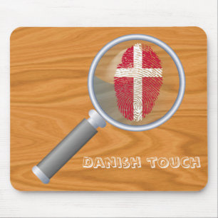 Dänische Touch-Fingerabdruckflagge Mousepad