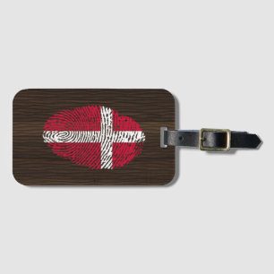Dänische Touchfingerabdruckflagge Gepäckanhänger