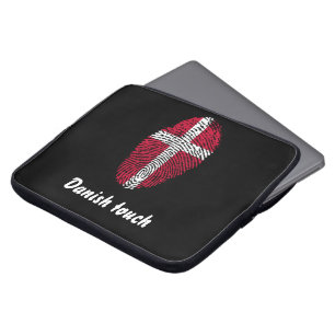 Dänische Touchfingerabdruckflagge Laptopschutzhülle