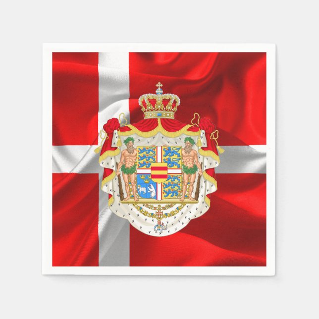 Dänische Wappen Serviette (Vorderseite)