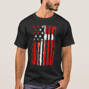 Dänischer amerikanischer Stolz Flagge USA Dänemark T-Shirt