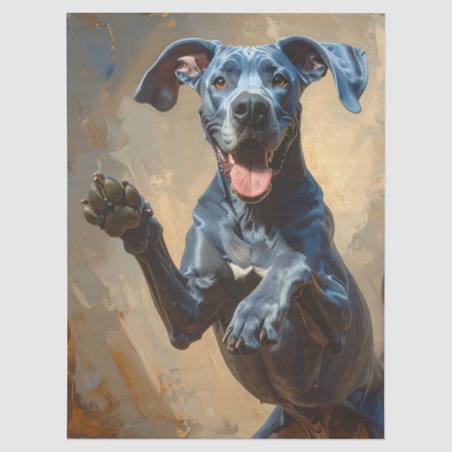 Dänischer Dogge Blau   Seidenpapier (Vorderseite)
