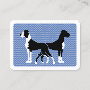 Dänischer Dogge Schwarz Boston Mantel schwarz Visitenkarte