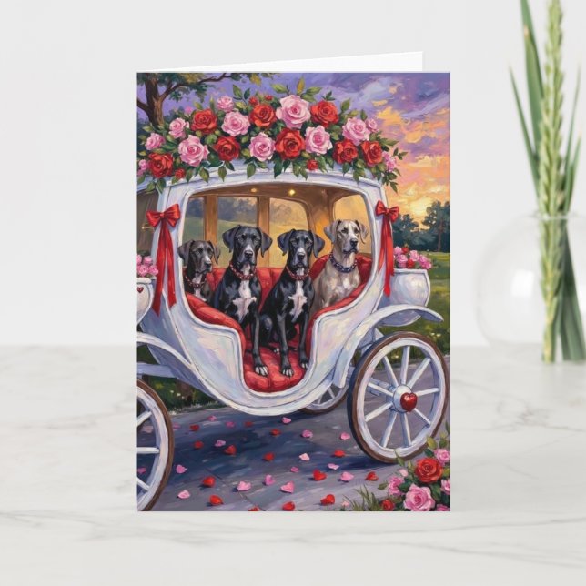 Dänischer Dogge Valentinstag Karte (Vorderseite)