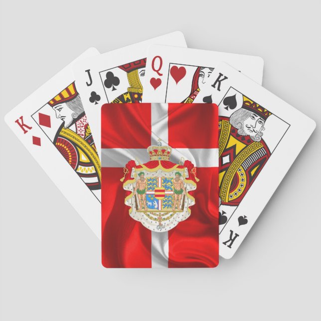 Dänischer FlaggeMantel der Arme Spielkarten (Rückseite)