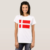 Dänischer Flaggen-T - Shirt