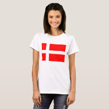 Dänischer Flaggen-T - Shirt