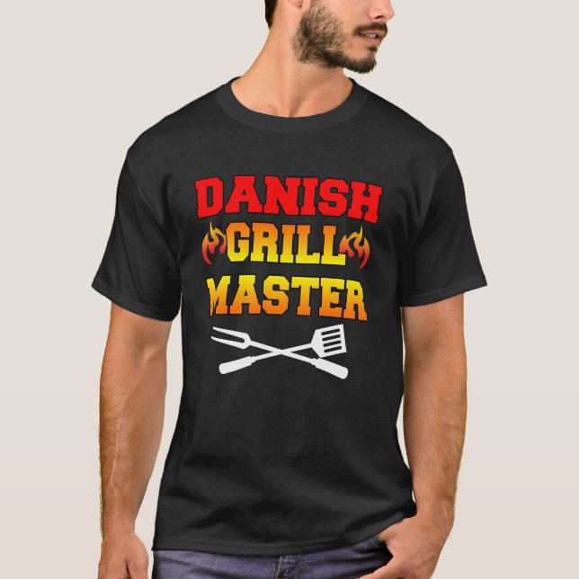 Dänischer Grillmeister (ON DARK) T-Shirt (Vorderseite)
