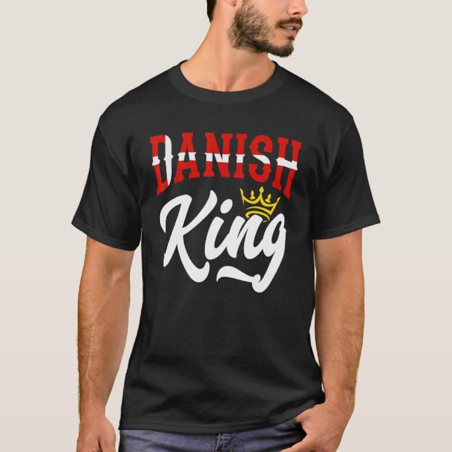 Dänischer König Dänemark Flagge T-Shirt (Vorderseite)