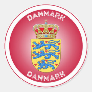 Dänisches Erbe-Emblem Runder Aufkleber