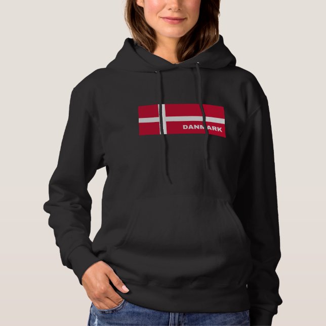 Dänisches Flag-Design Hoodie (Vorderseite)
