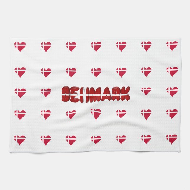 Dänisches Herz Handtuch (Horizontal)