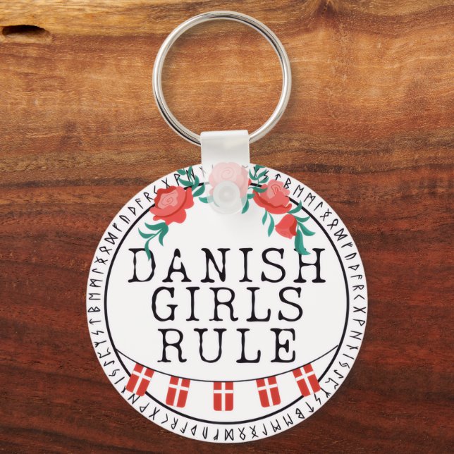 Dänisches Mädchenkissen Schlüsselanhänger (Vorderseite)