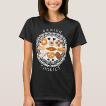 Dänisches T - Shirt-Sortiment auf Doilschwarz