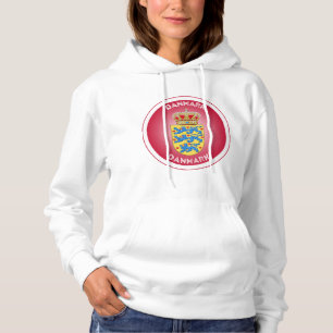 Dänisches Wappen Kreisform Hoodie