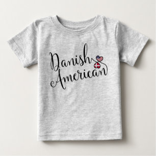 Danish American Entwinted Hearts Baby T-shirt