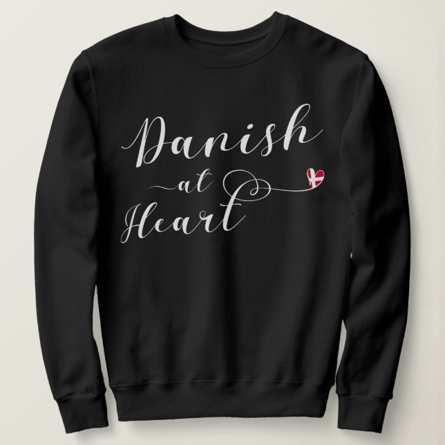 Danish At Heart Sweatshirt, Dänemark Sweatshirt (Design vorne)