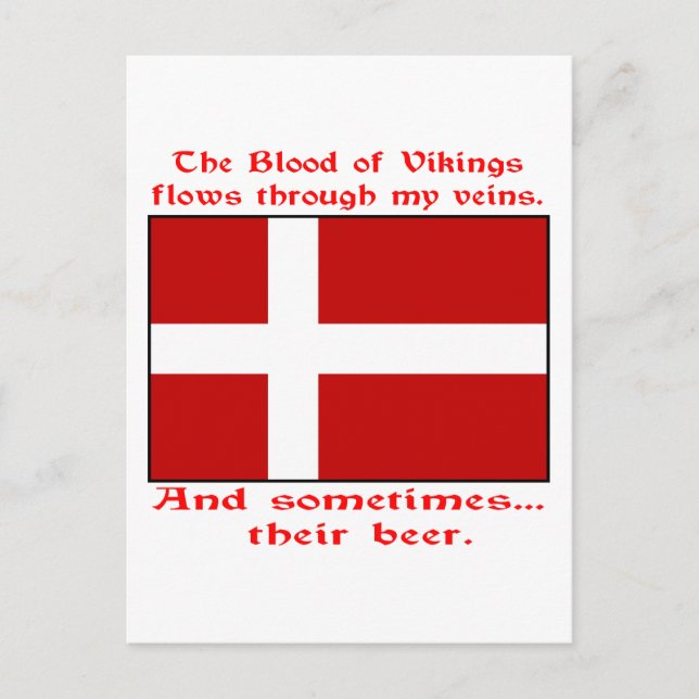 Danish Blood & Ber Viking Postkarte (Vorderseite)