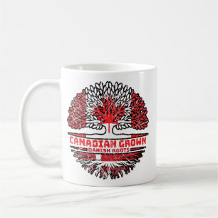 Danish Denmark Canadian Canada Tree Roots Flag Kaffeetasse