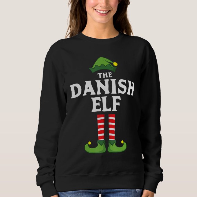 Danish Elf Matching Family Group Christmas Pajama Sweatshirt (Vorderseite)