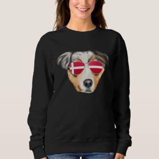Danish Flag Australian Shepherd Dog Denmark Pocket Sweatshirt