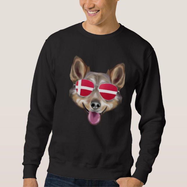 Danish Flag Cairn Terrier Dog Denmark Pocket Sweatshirt (Vorderseite)