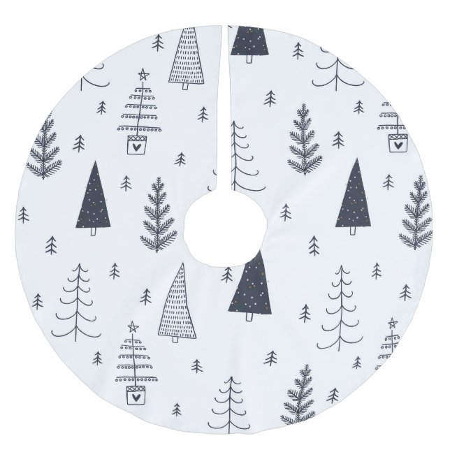 Danish Hygee Blue Weihnachtsbaumzubehör Polyester Weihnachtsbaumdecke (Vorderseite)