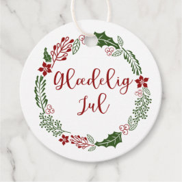 Danish Merry Christmas, Glæjul, Custom Geschenkanhänger