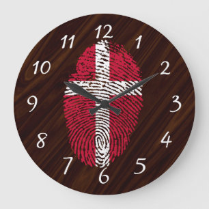 Danish touch fingerprint flag große wanduhr