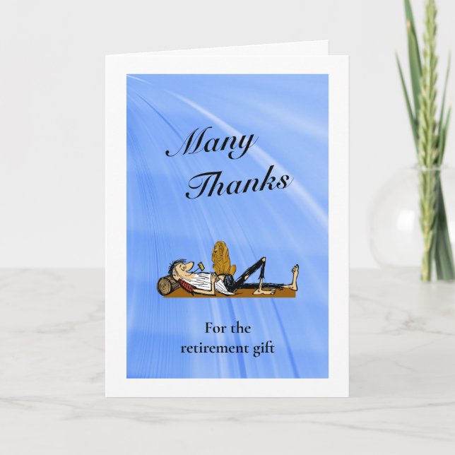 Dank 4Rente Gift Rip Van Winkle personalisieren Dankeskarte (Vorderseite)