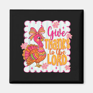 Dank an den Herrn Rosa Thanksgiving Truthahn Magnet